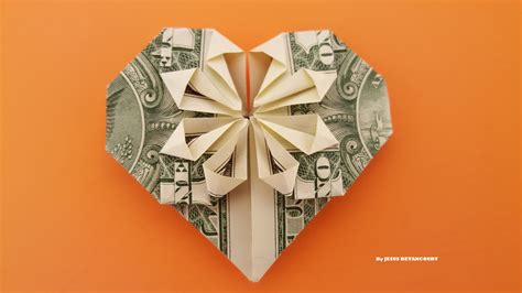 origami dollar heart